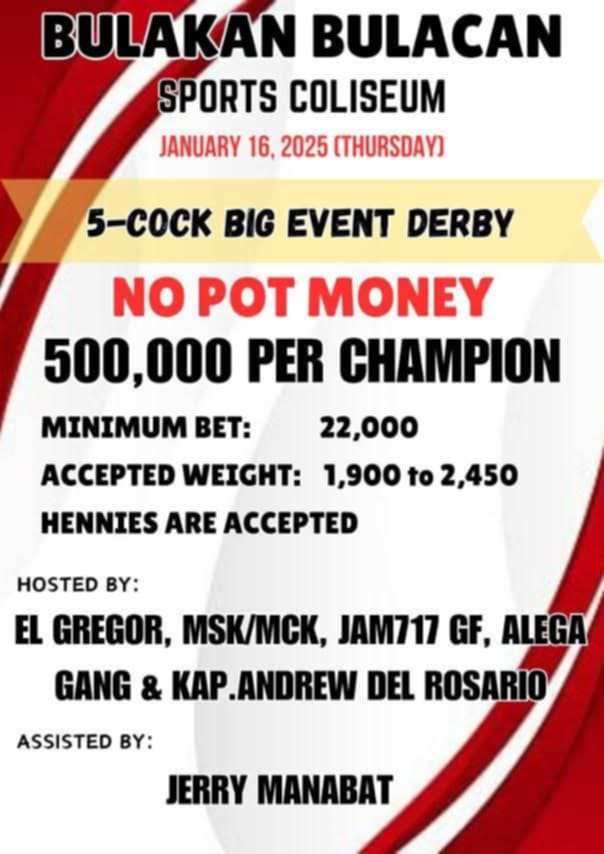 Sa derby na ito, may second chance ang lahat! Palit laban o gantihan – ikaw ang magdadala ng panalo! Dito yan sa Bulakan Bulacan Sports Coliseum sa January 16, 2025 (Thursday) na mga Liyamado!