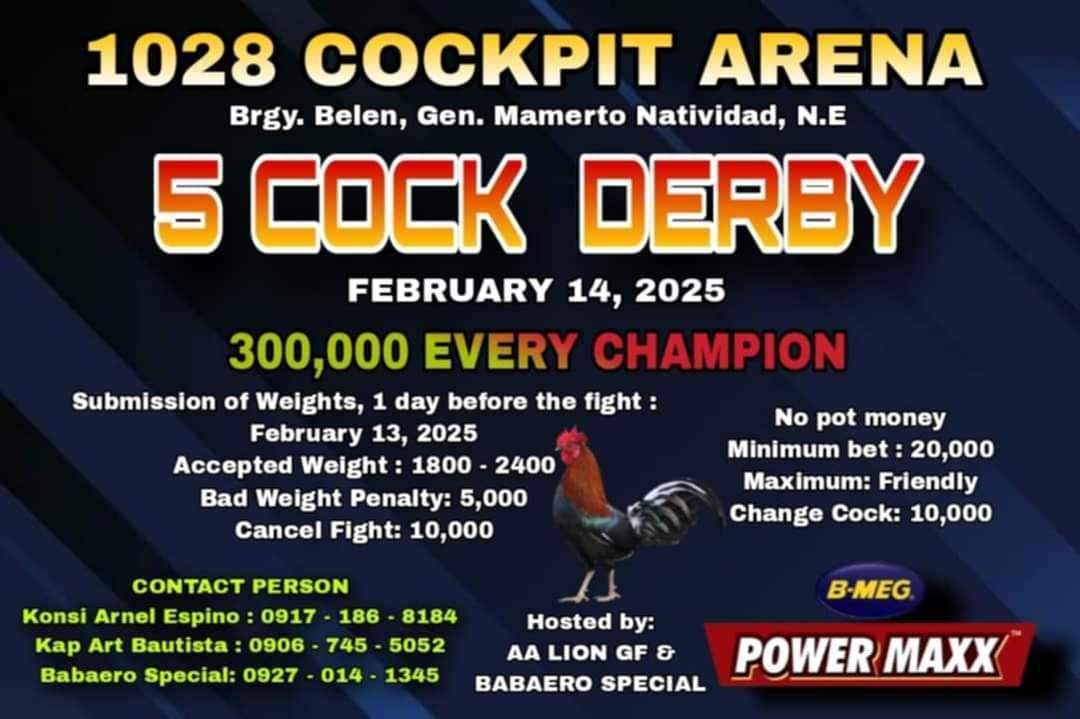 5 COCK DERBY @ 1028 COCKPIT ARENA