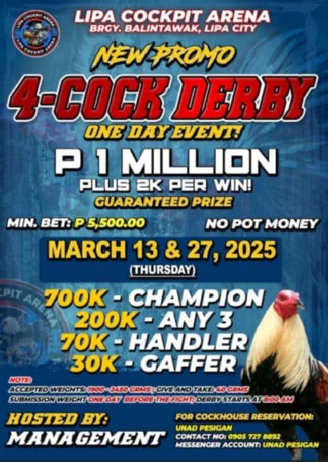 4 COCK Derby 1 Day Event